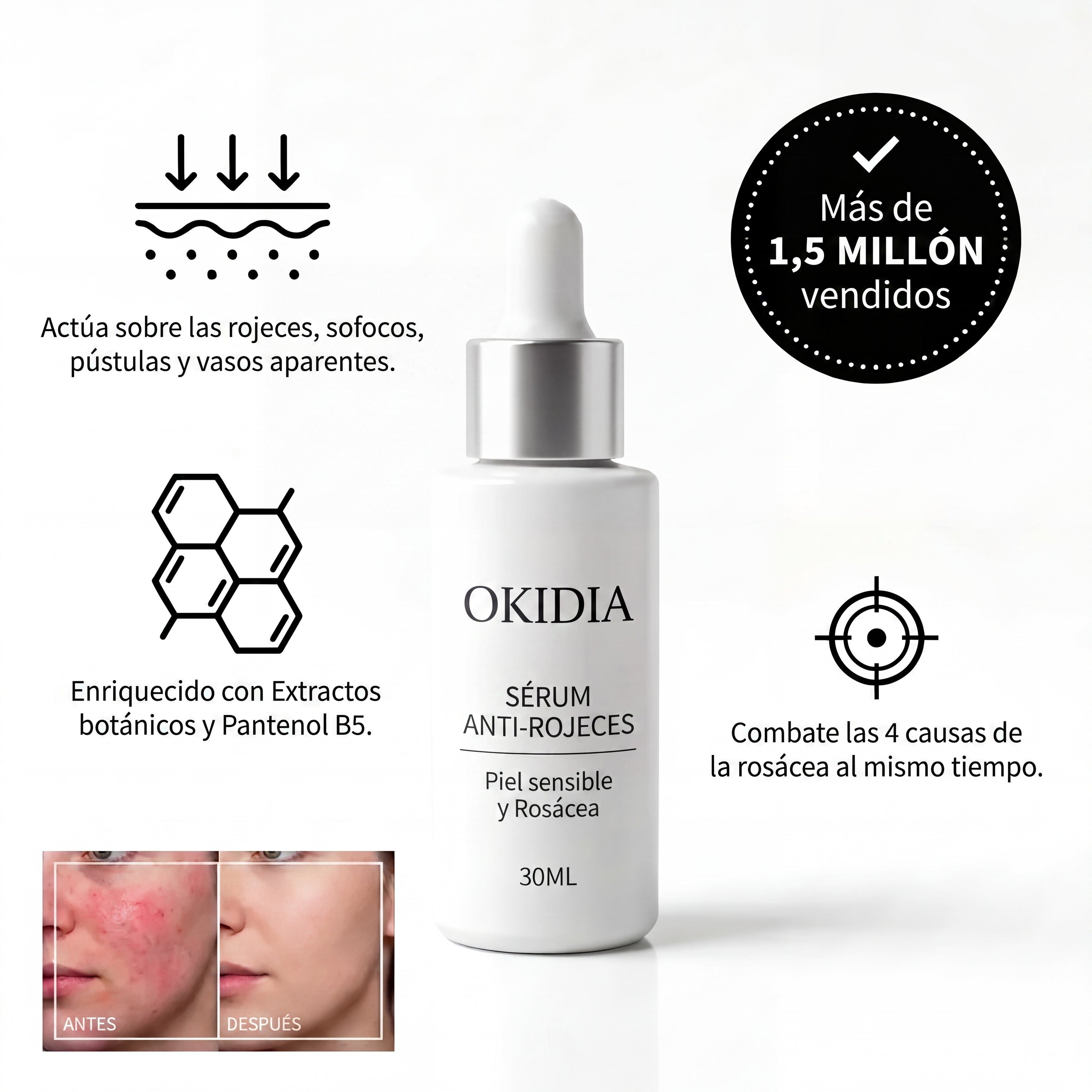 Okidia Sérum Anti Rojeces: Calma total para tu piel