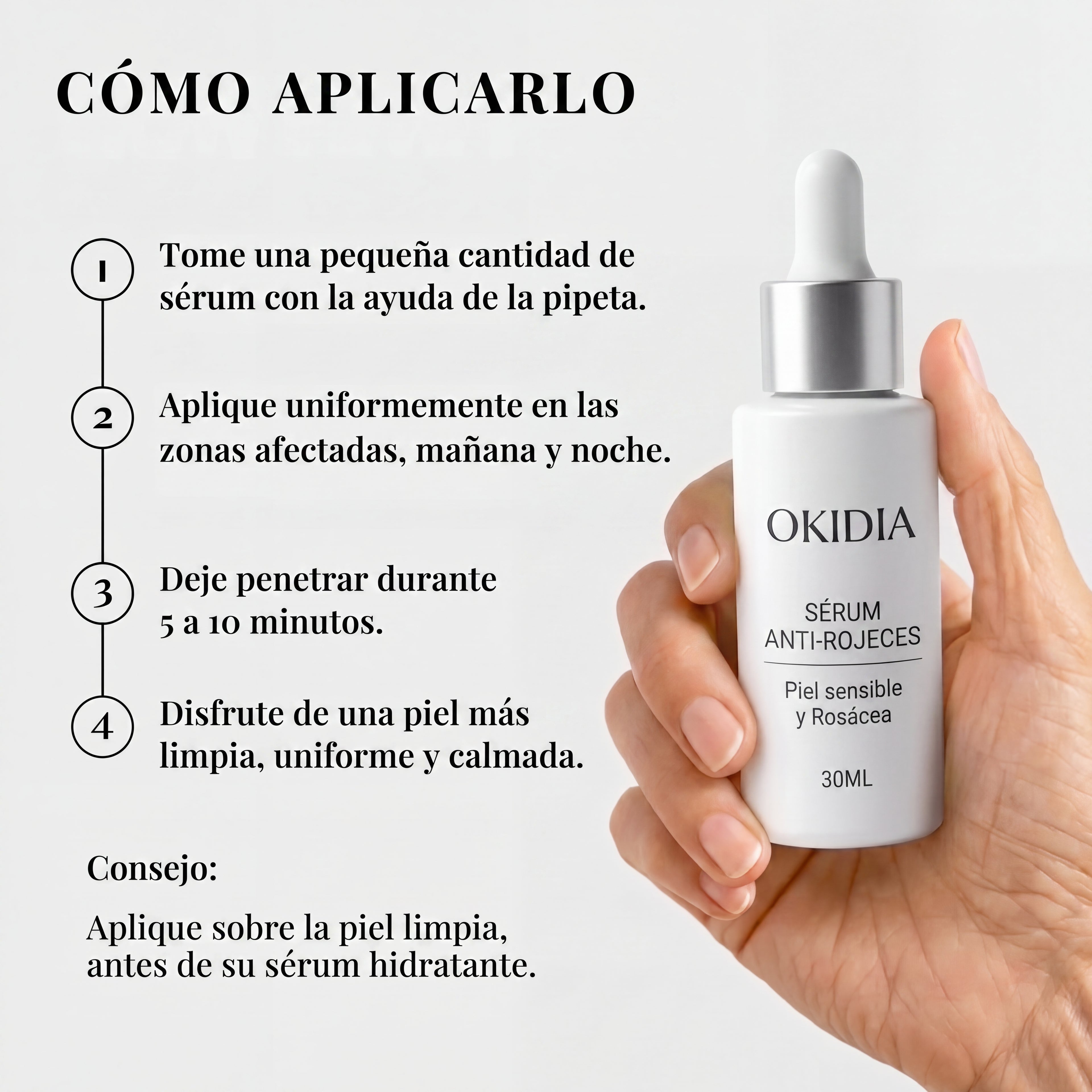 Okidia Sérum Anti Rojeces: Calma total para tu piel